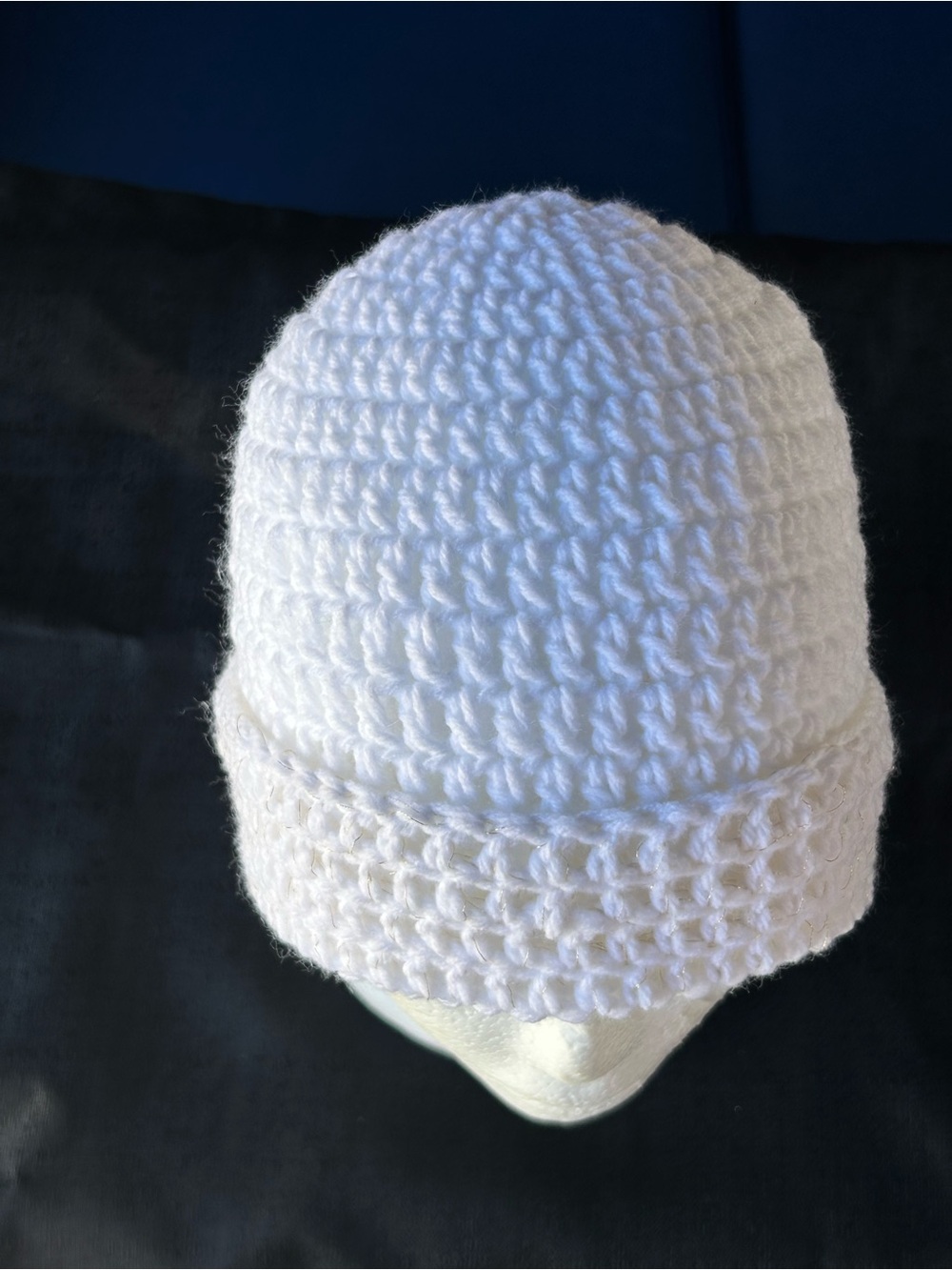 Handmade white Crochet Beanie - Women Accessories